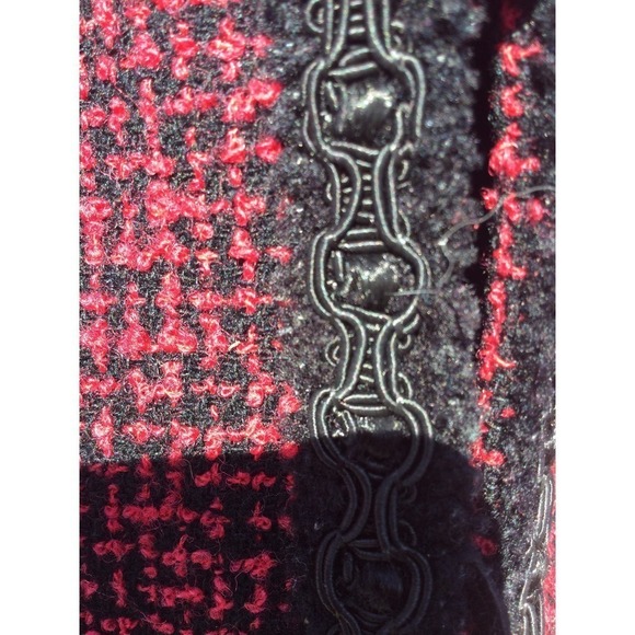 Vintage Pendleton Womens Wool Jacket Size 16 Burgundy Red Tweed Cardigan Classic - Picture 8 of 13